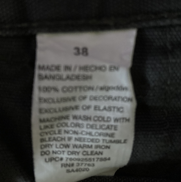 Men's Savane Cargo Shorts Black Size 38 - Picture 2 of 2